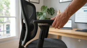 Accoudoirs réglables en 3D d'une chaise ergonomique pour soulager les épaules