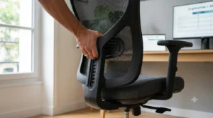 Soutien lombaire réglable en hauteur sur une chaise ergonomique abordable