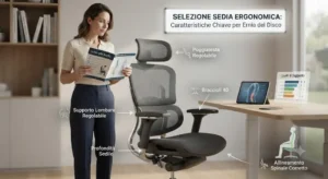 Guida visiva su come scegliere la sedia ergonomica più adatta per problemi alla schiena ed ernia del disco 

