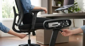 Meccanismi di regolazione dell altezza e dei braccioli di una sedia ergonomica ortopedica 