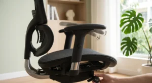 Ajustement et réglage des accoudoirs 3D multidirectionnels du fauteuil Sihoo Doro C300. 