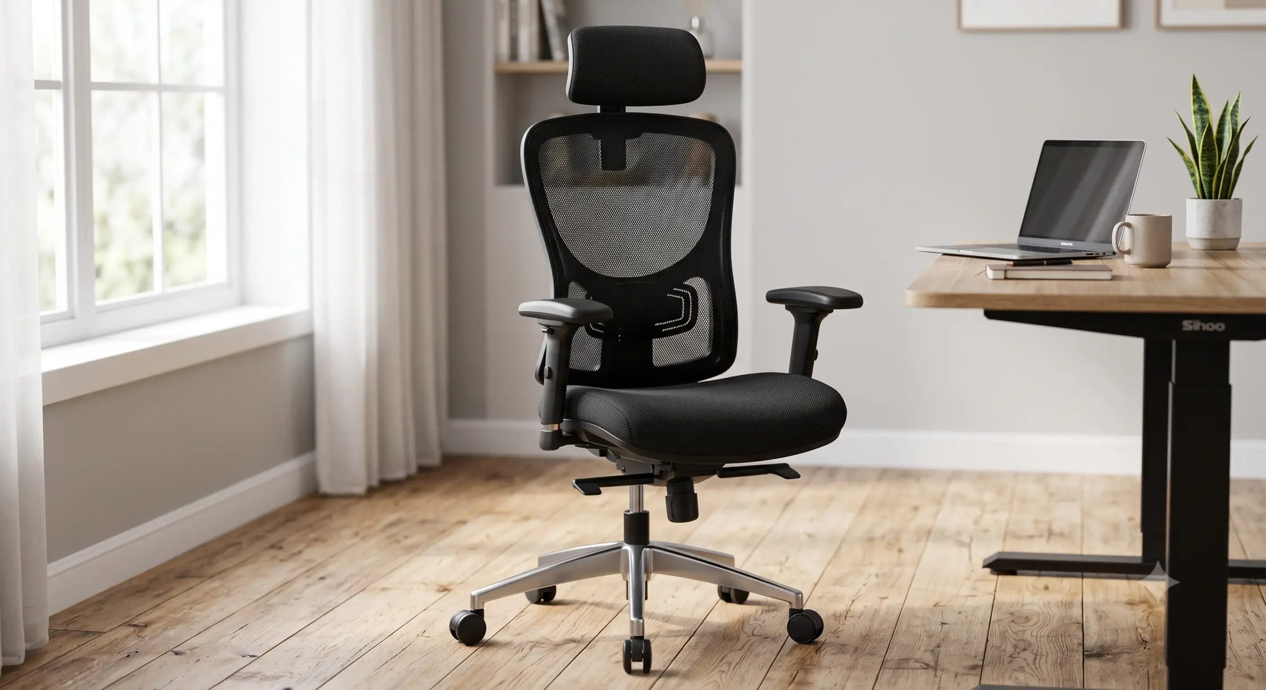 Test et avis sur le fauteuil ergonomique de bureau sihoo m18 avis en vue globale de face.