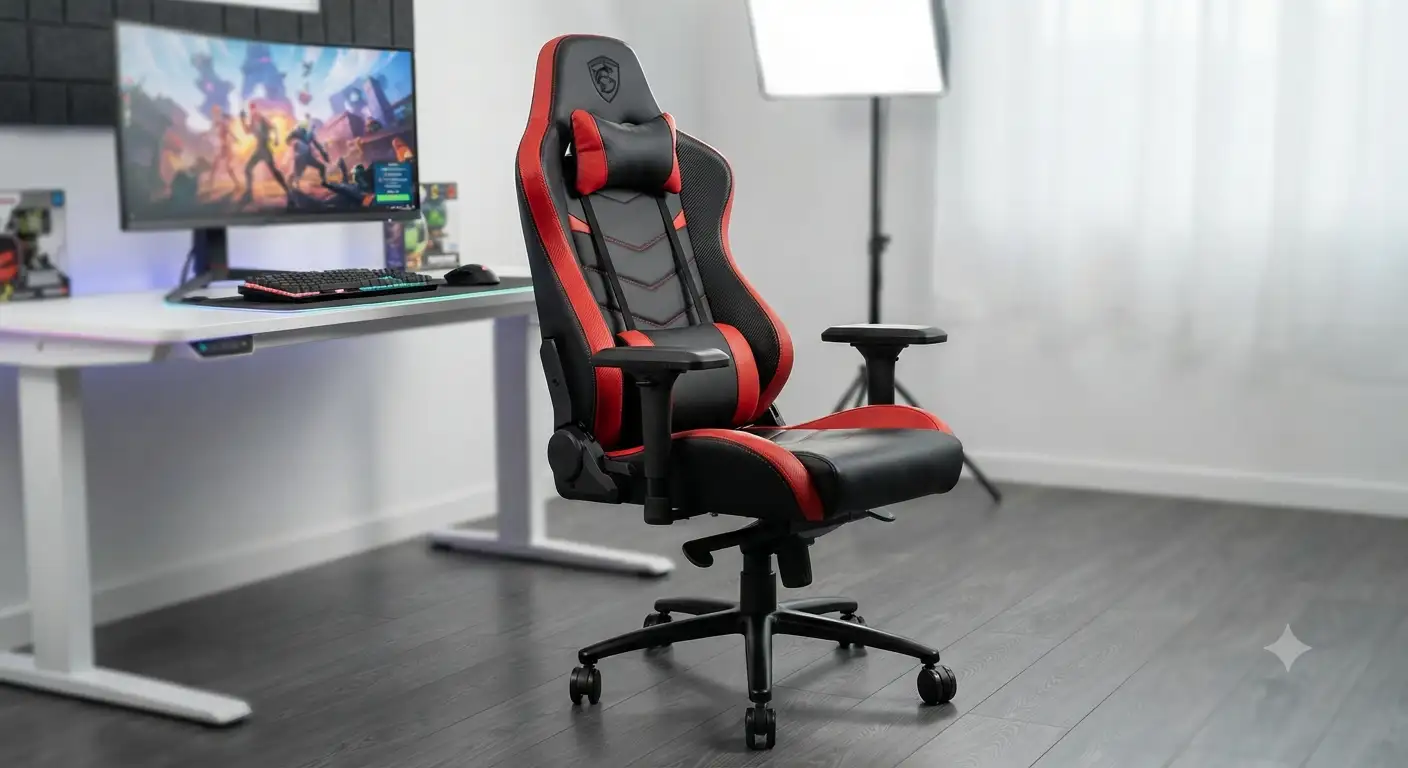 Panoramica della migliore sedia gaming a meno di 250 euro con design ergonomico e dettagli sportivi