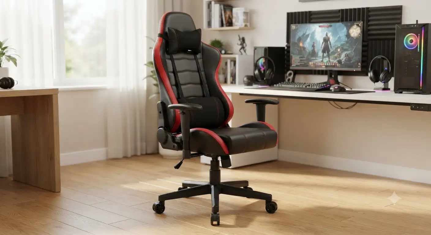 Panoramica della migliore sedia gaming a meno di 150 euro con design ergonomico e supporto lombare