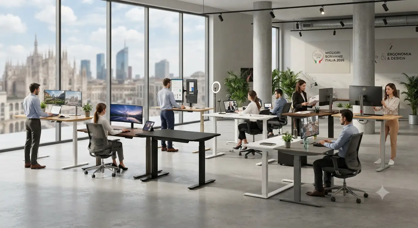 Panoramica delle migliori scrivanie regolabili in altezza disponibili in Italia nel 2026 per ufficio e smart working