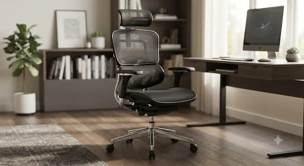 Sedia Ergohuman ergonomica professionale per ufficio in tessuto nero