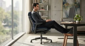 Raffigurazione di una sedia Herman Miller pensata per garantire comfort prolungato durante tutta la giornata lavorativa 

