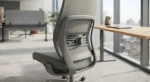 Sedia Steelcase Leap che evidenzia l'avanzato supporto lombare per la schiena.