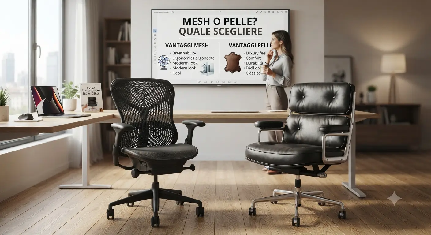 Guida pratica per capire se è meglio una sedia in mesh o in pelle
