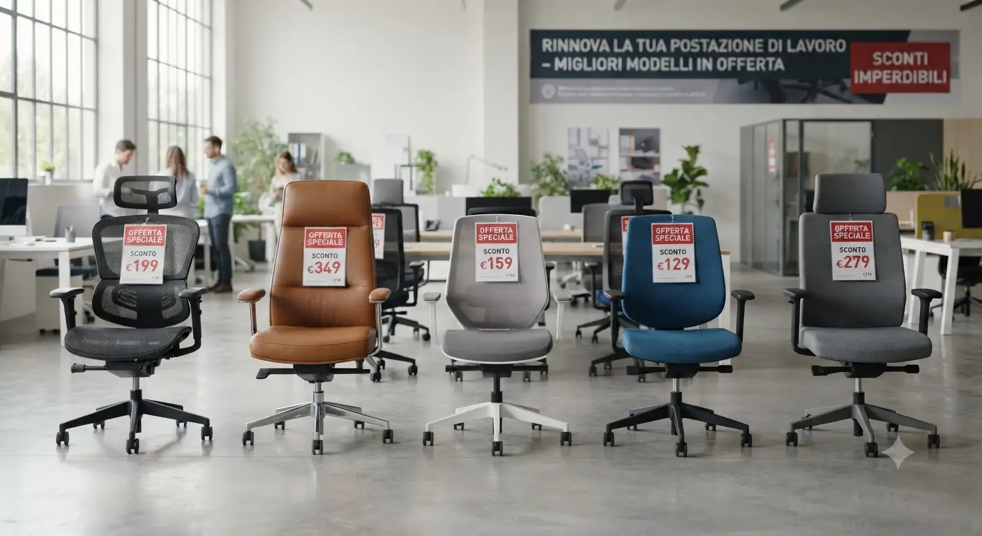 Panoramica delle migliori offerte sedie da ufficio per rinnovare la tua postazione di lavoro con sconti imperdibili