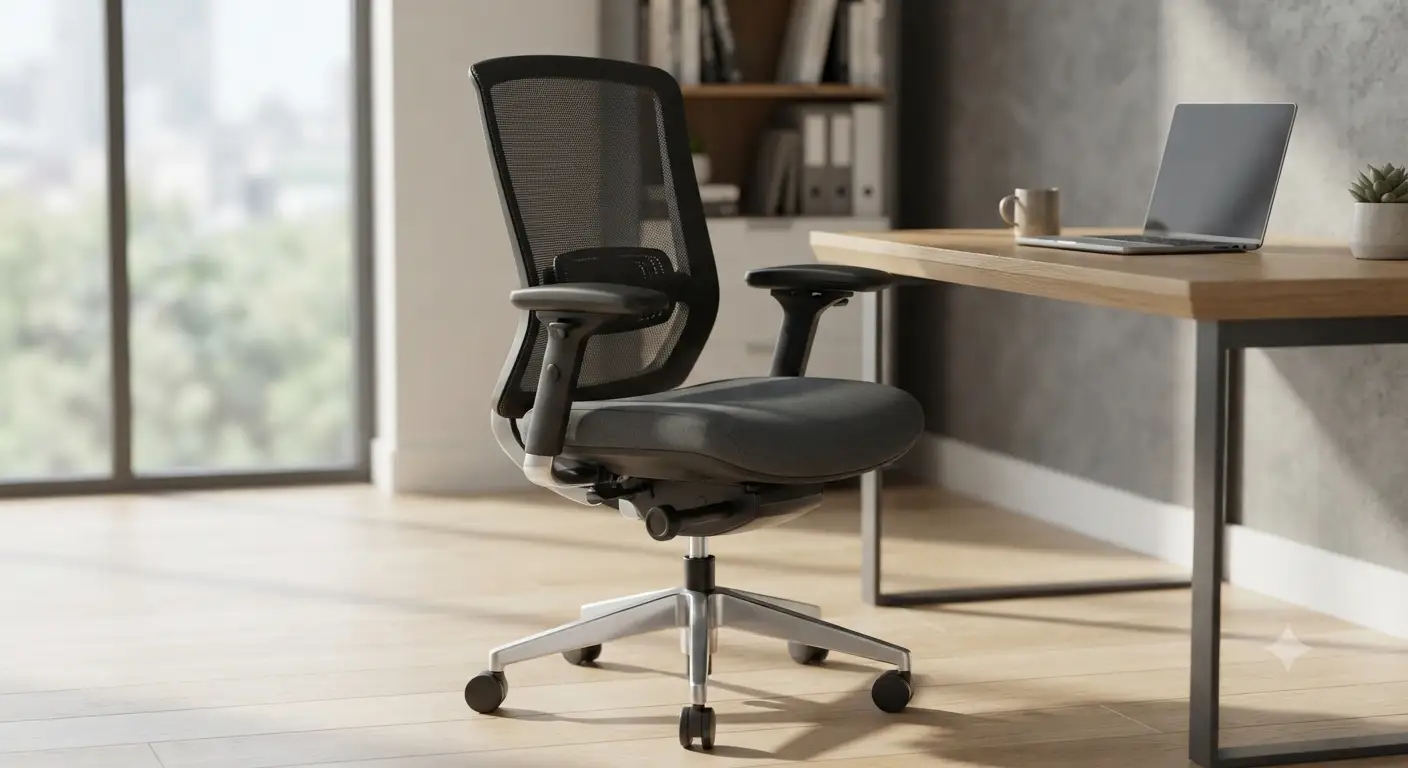 Sedia con braccioli 4D dal design moderno per ufficio e postazione di lavoro ergonomica