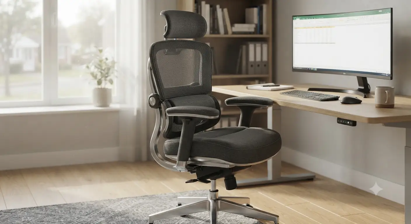 Sedia ergonomica taglie forti rinforzata con elevata capacità di carico per ufficio e smart working